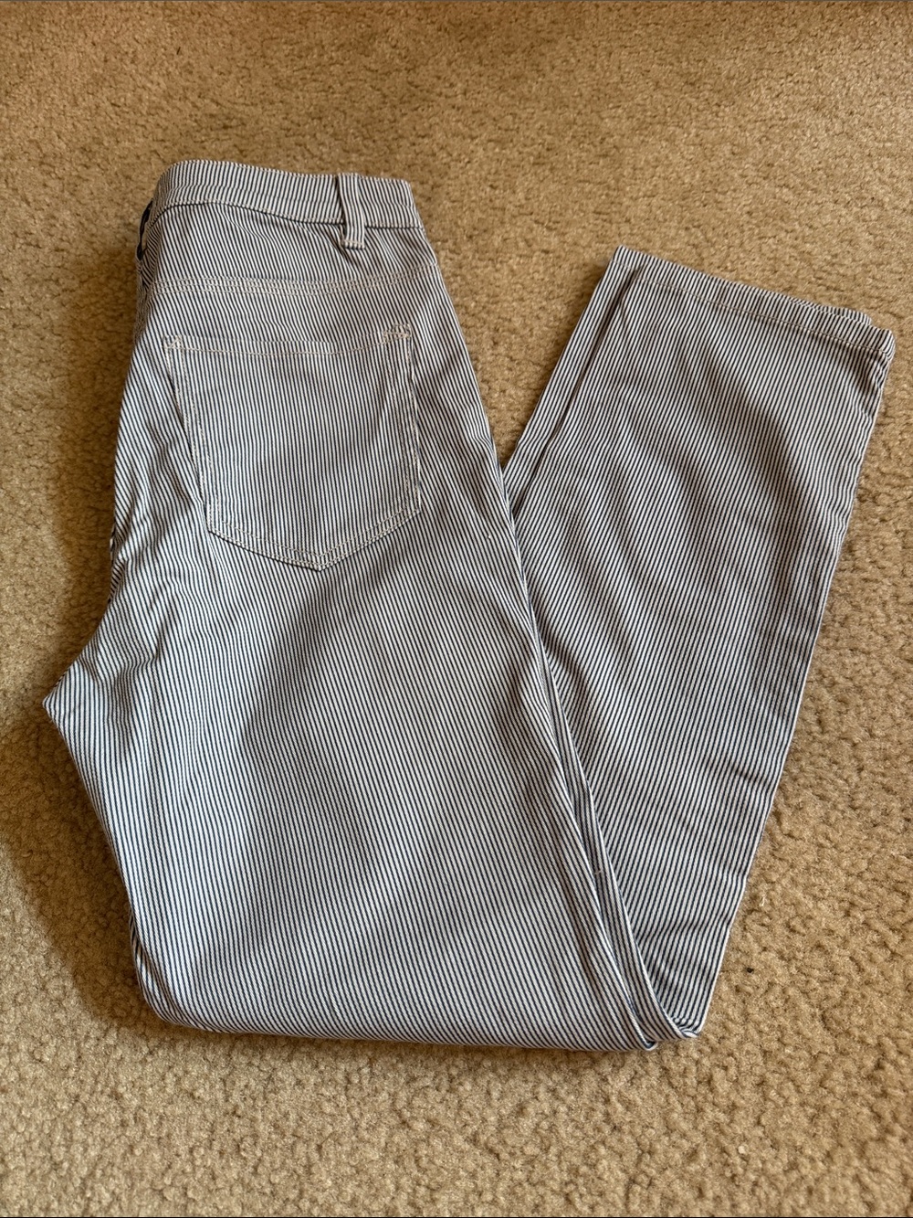 H&M - Striped Slim Straight Pants - Size 10